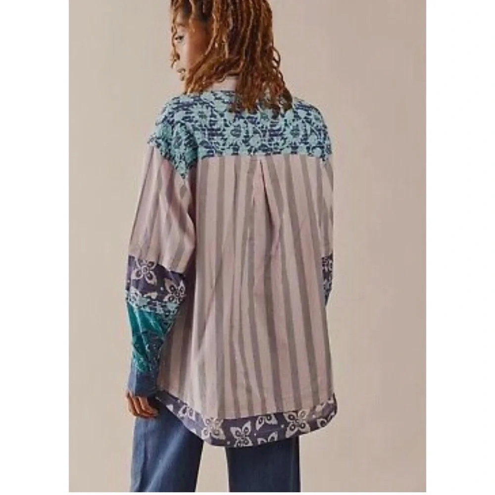 Free People Wild Dunes Stripe Shirt - Picture 3 of 16